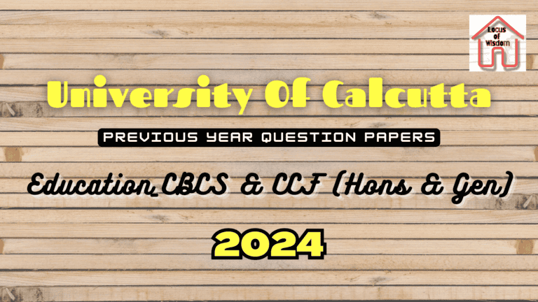 2024 | Education | CU Question Papers